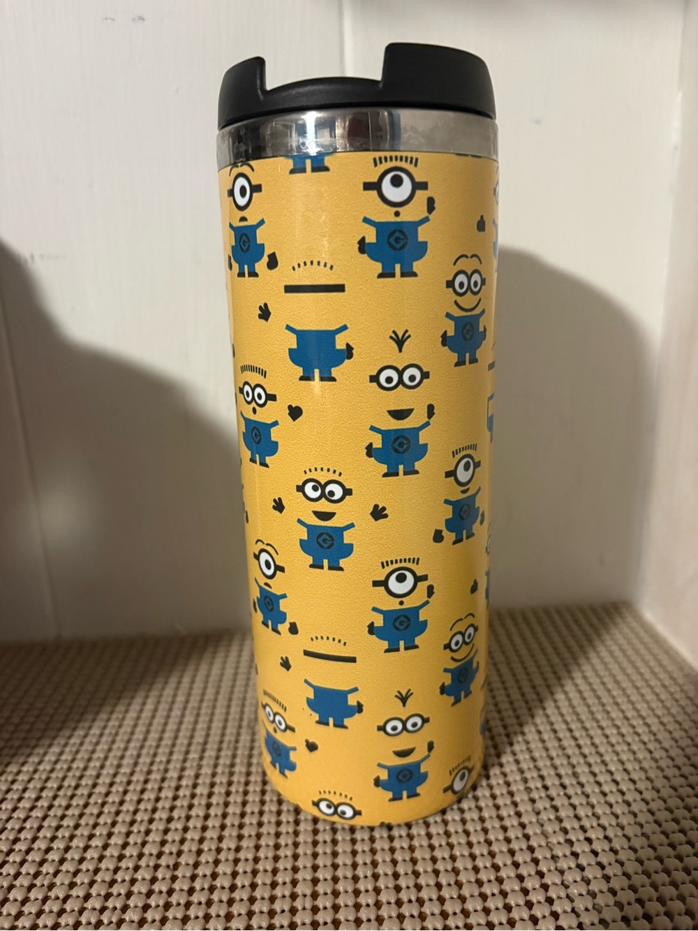 Universal Yellow and Blue Travel Tumbler With Character Print